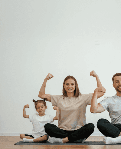 Familia con buena nutrición