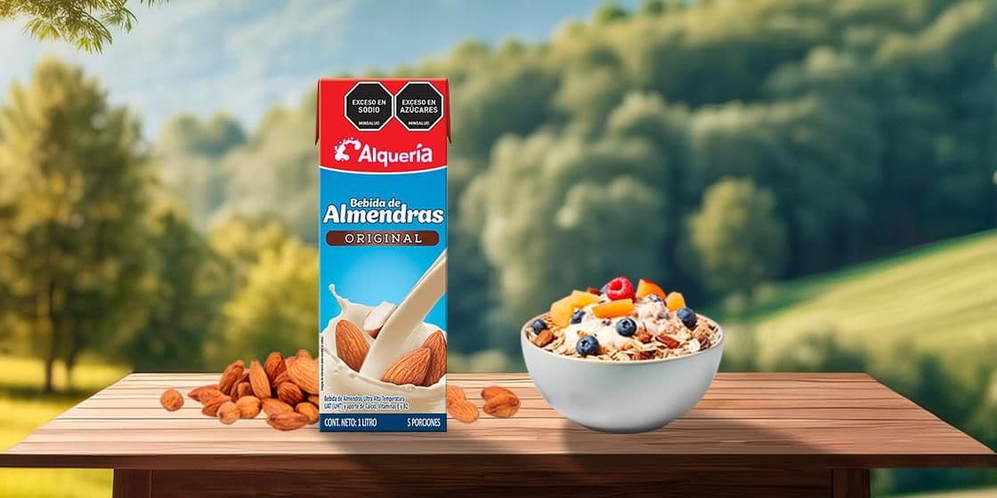 Banner bebida de almendras