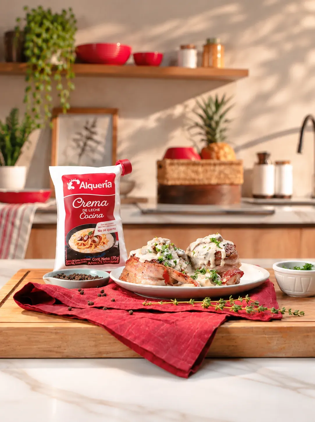 Receta original de filet mignon con salsa de champiñones