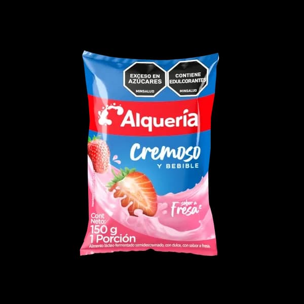 Cremoso y Bebible en Bolsa sabor Fresa