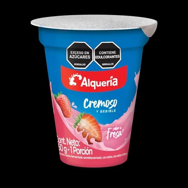 Cremoso y Bebible en Vaso sabor Fresa