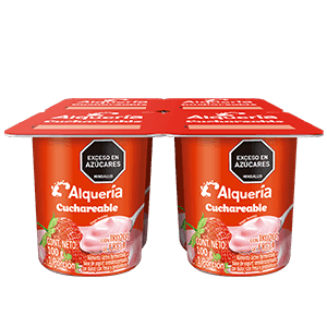Alimento lácteo cuchareable a base de yogurt de fresa x 4u