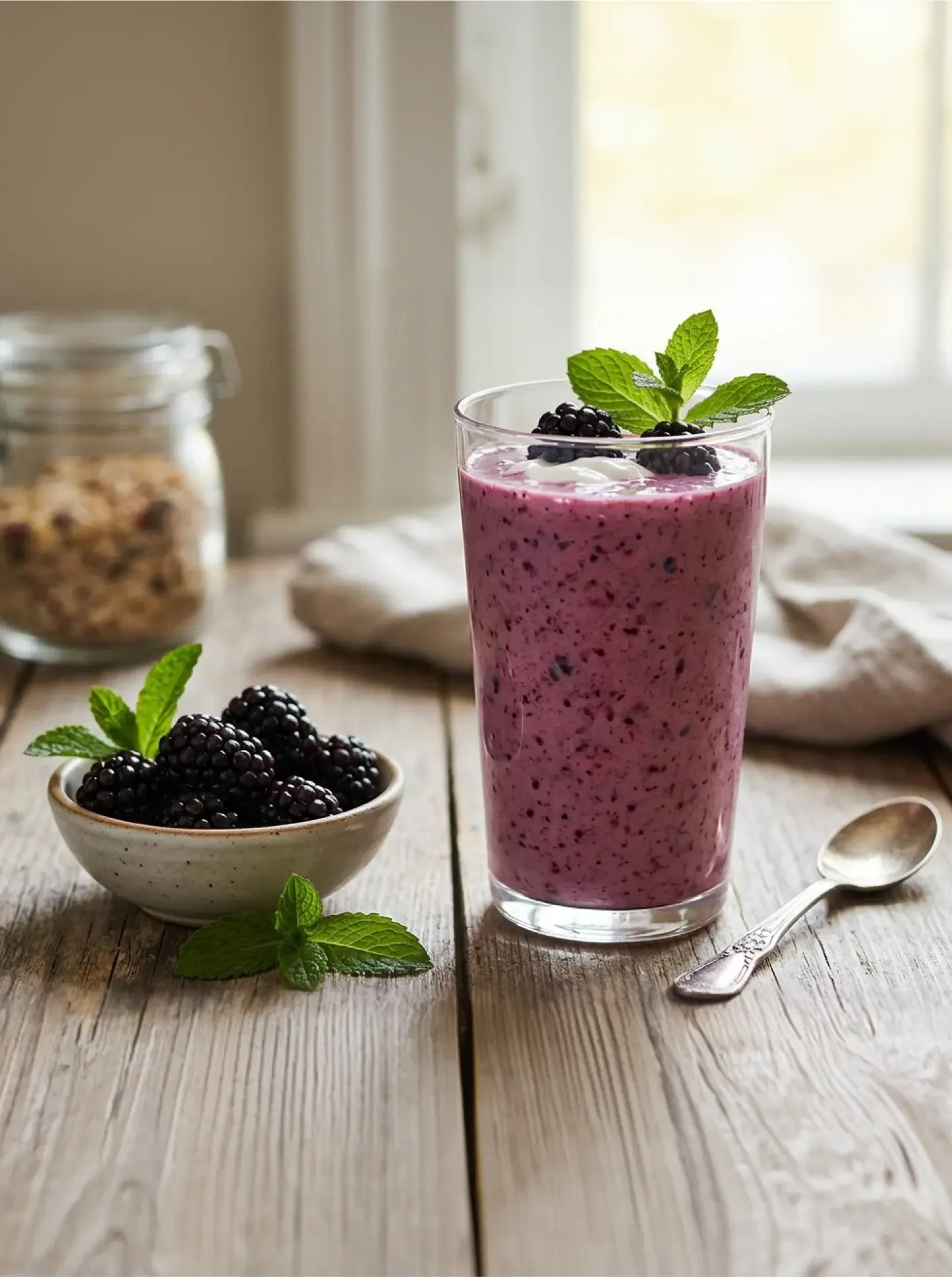 Batido cremoso de mora