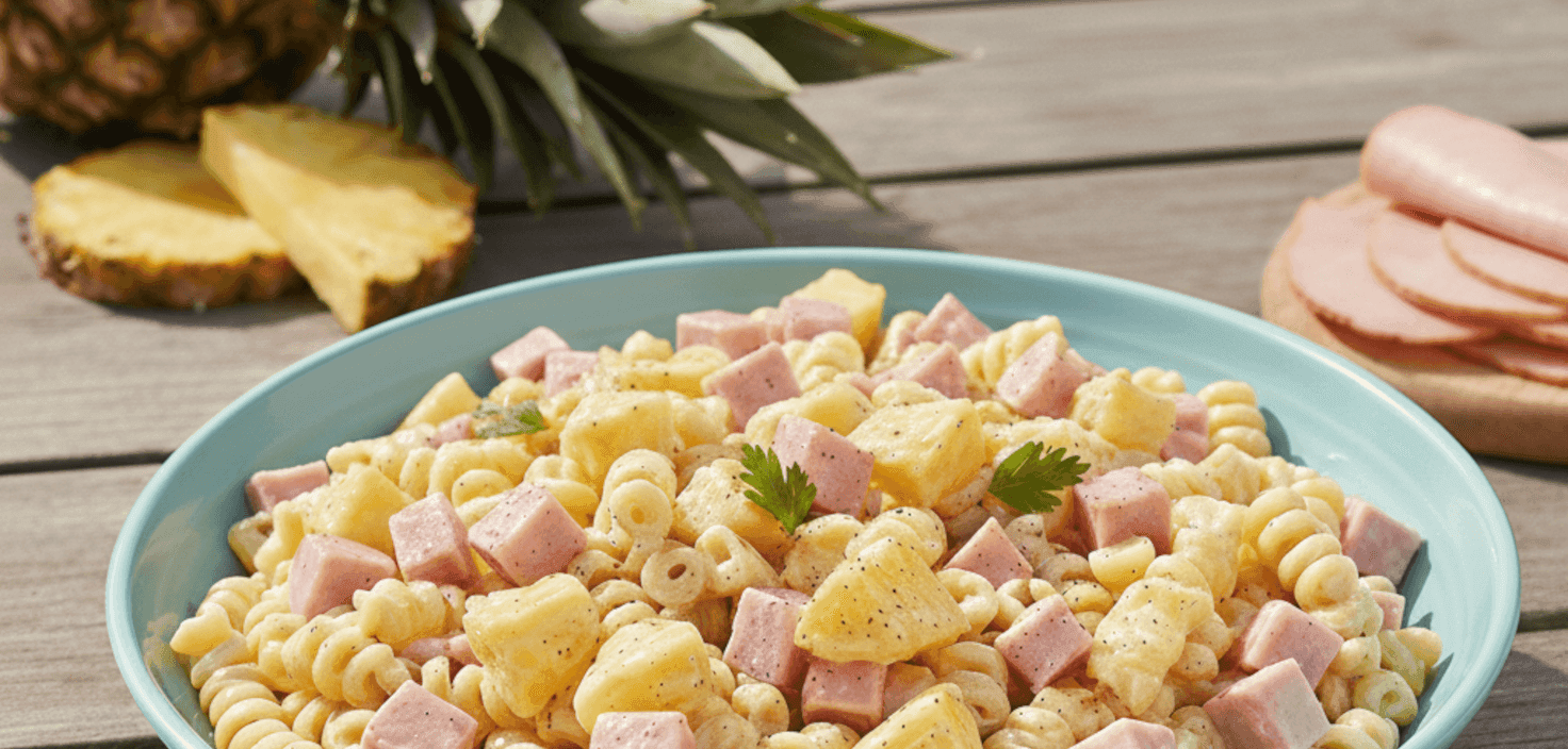 Ensalada de pasta hawaiana