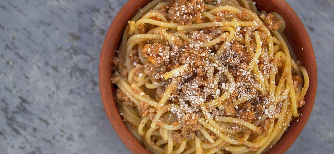 Espaguetis con queso costeno