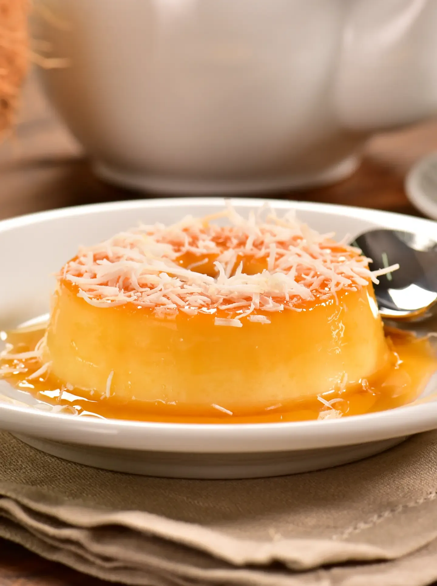 FLAN DE COCO EN MICROONDAS