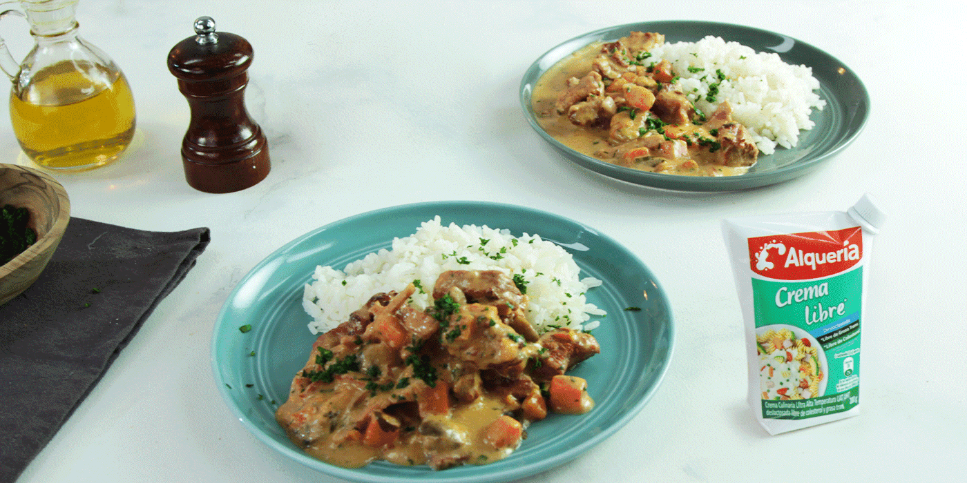 Goulash de Carne con Crema Libre Alquería