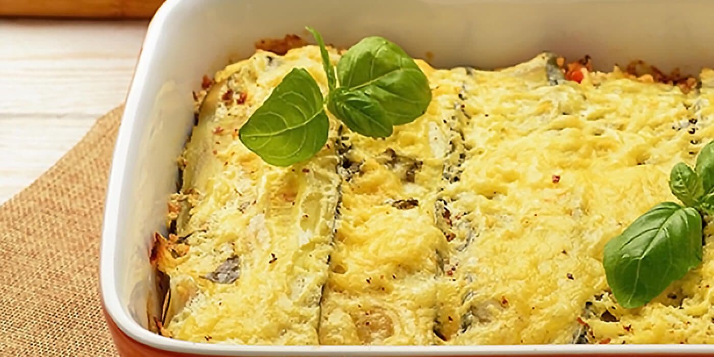 Lasaña de berenjenas a la crema
