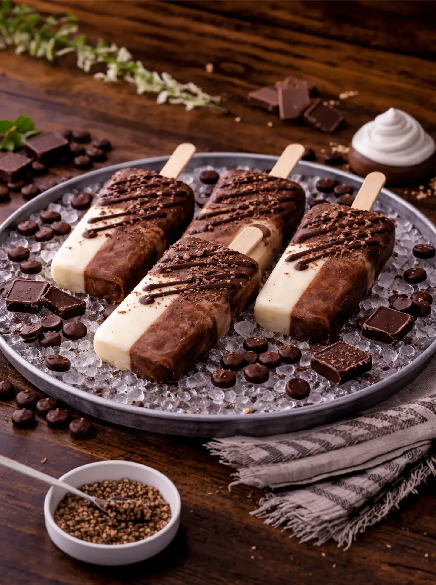 Paleta de moca con Crema de leche