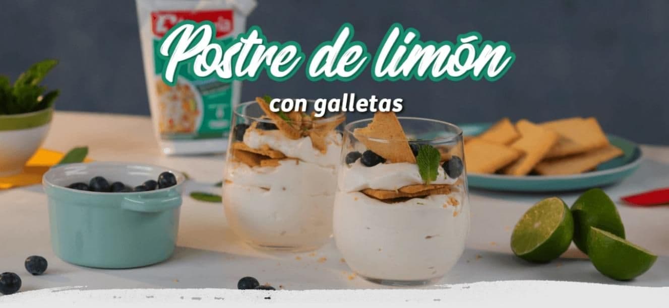 Postre de limon con galletas