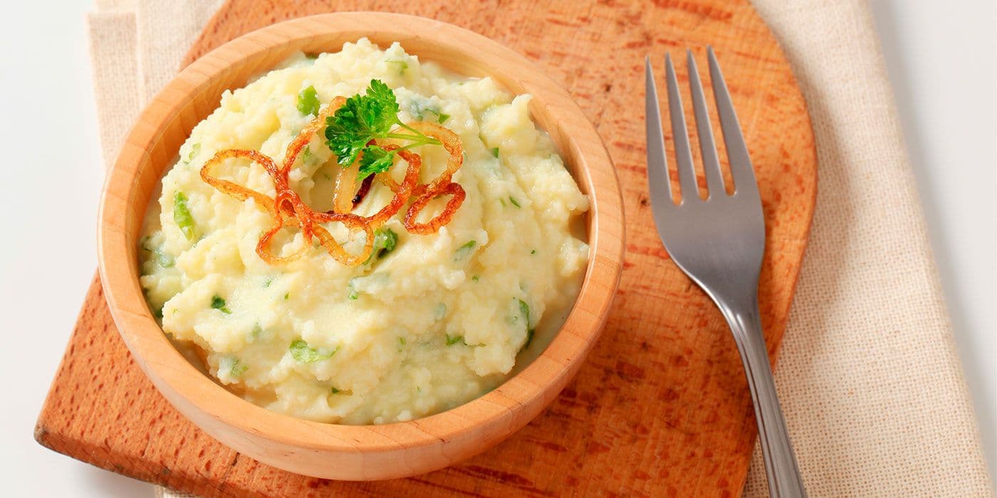 Pure de papas al ajillo