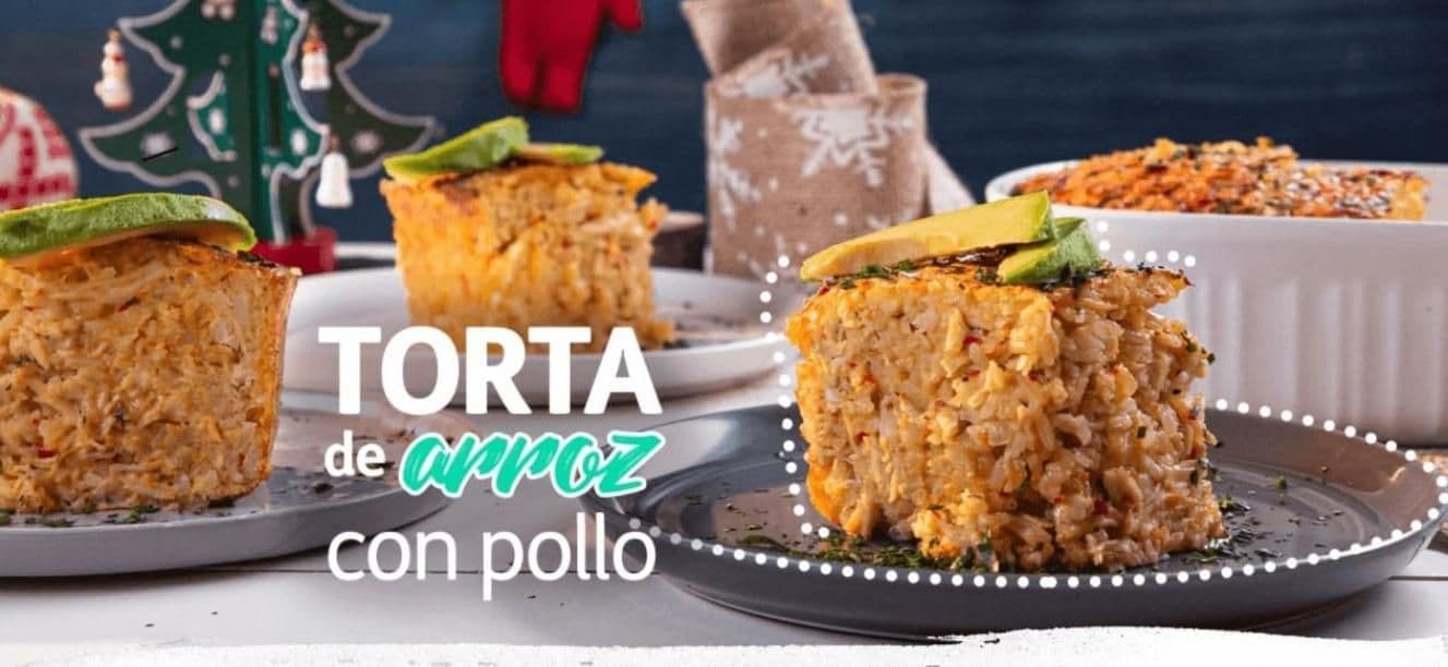 Torta de arroz con pollo