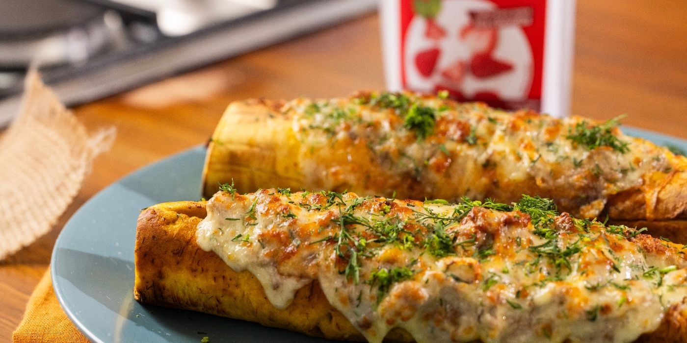 Canoas de plátano maduro con Crema de Leche Alquería