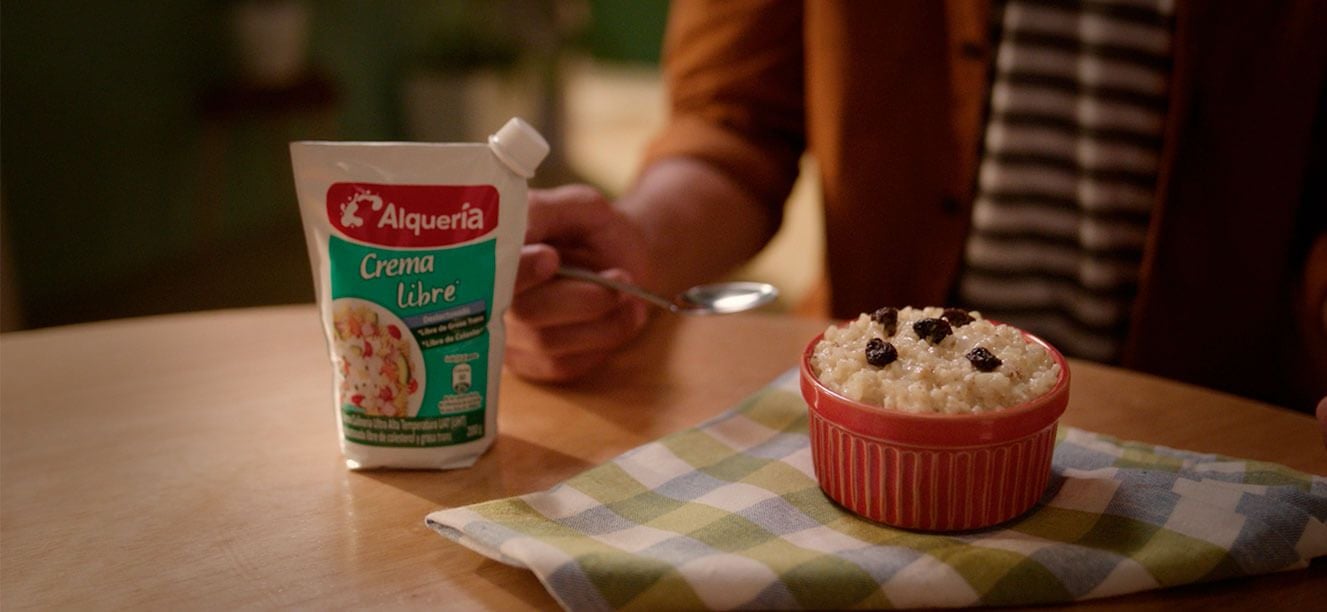Arroz con Leche y Crema Libre Alquería