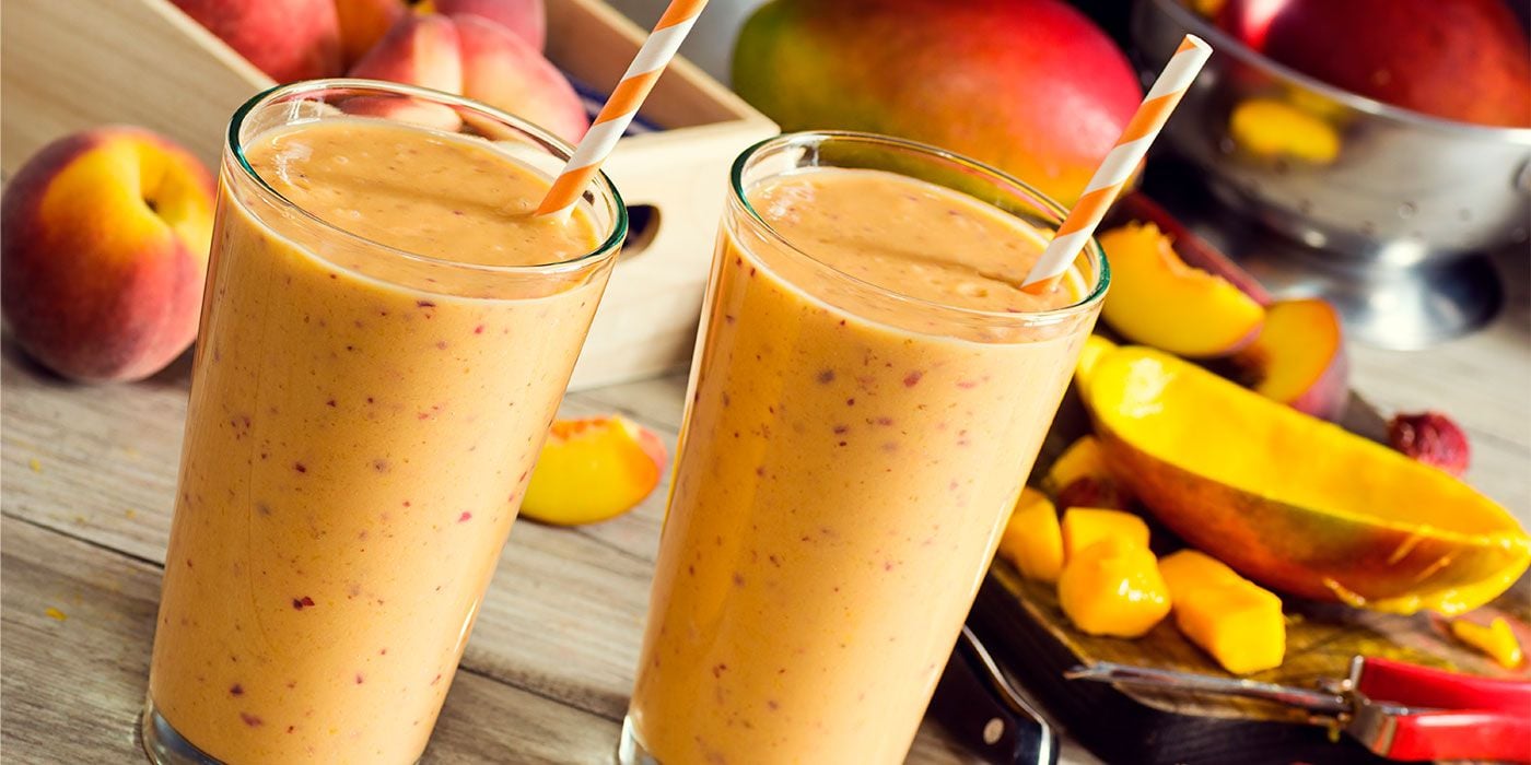 Batido de mango y durazno