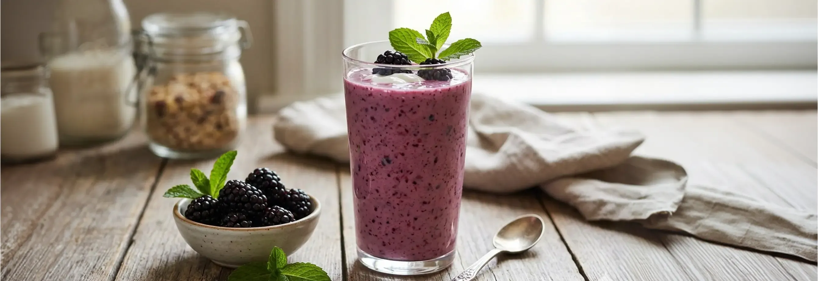 Batido cremoso de mora