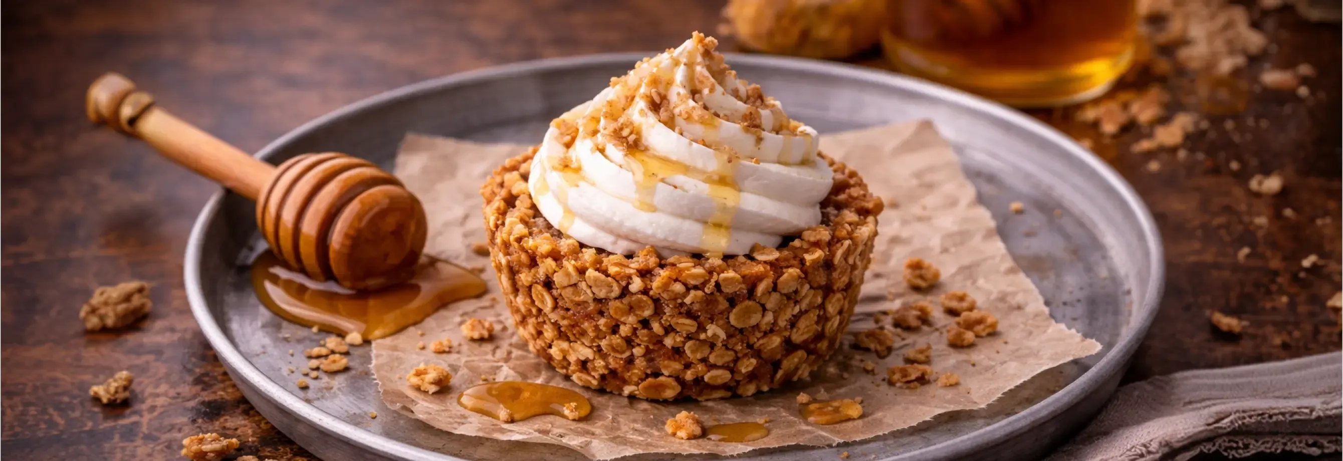 Canastitas de granola y miel