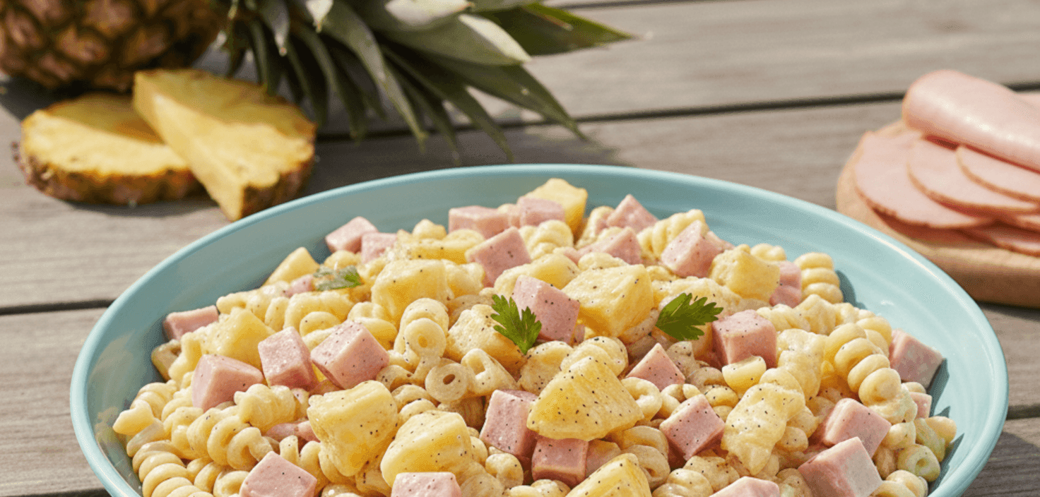 Ensalada de pasta hawaiana