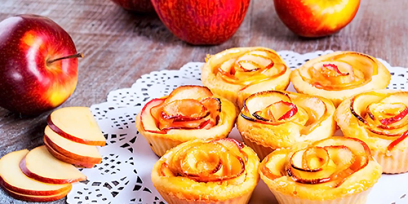 Masitas de manzana y uvas pasas