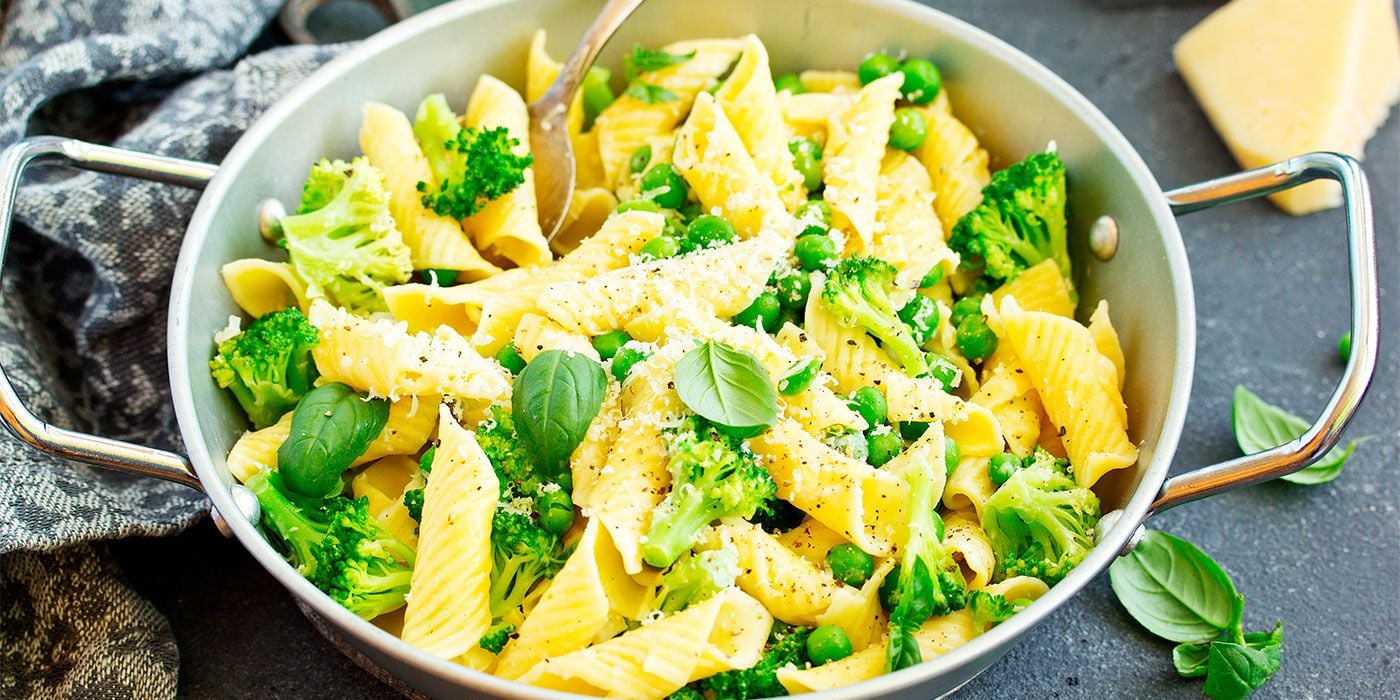 Pasta blanca con brocoli