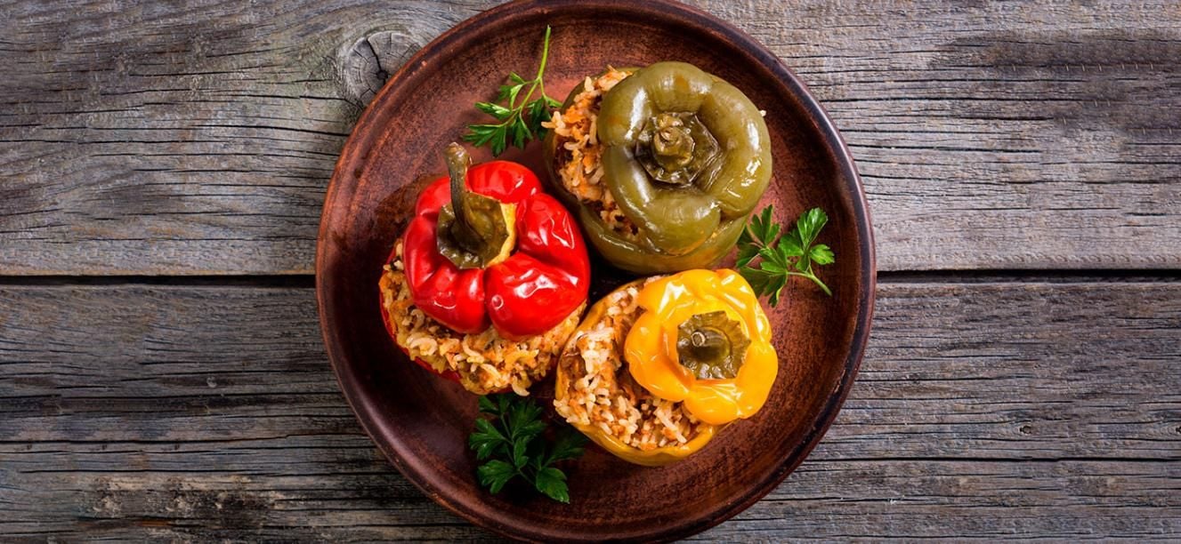 Pimentones gratinados