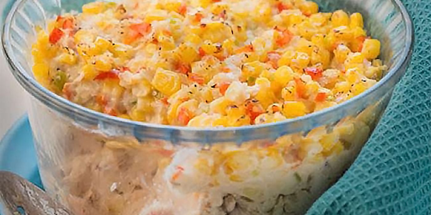 Pastel de pollo y maíz