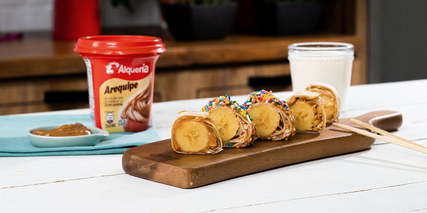 Receta de rollitos de avena rellenos de arequipe