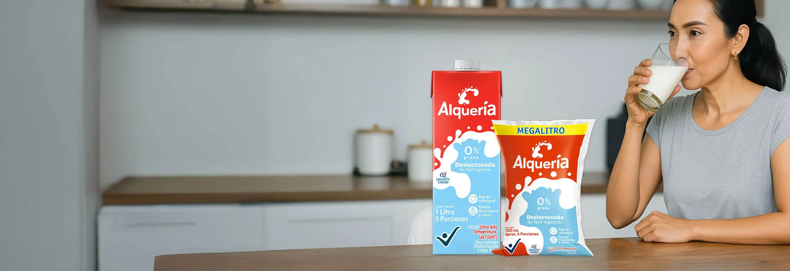 Leche Deslactosada 0 Grasa Banner