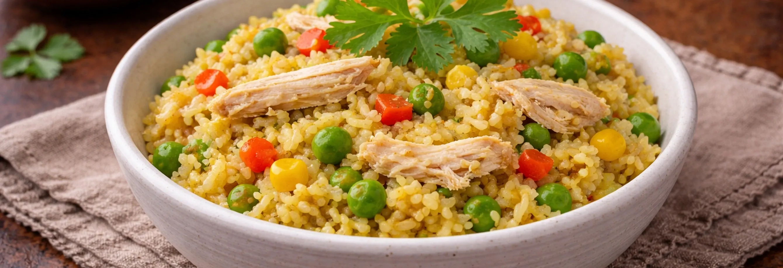 Arroz con pollo cremoso