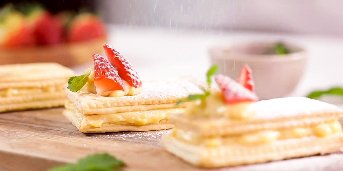 Milhojas de fresas