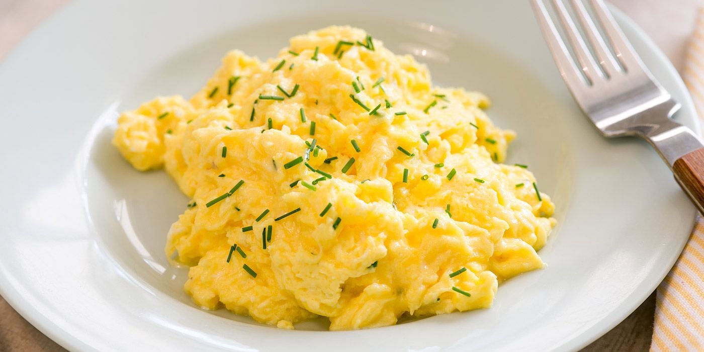 Huevos revueltos a la crema