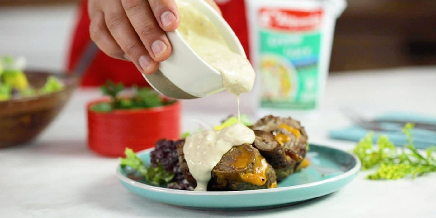 Chuleta de cerdo a las finas hierbas con Crema Para Cocinar Sabor a Finas Hierbas Alquería