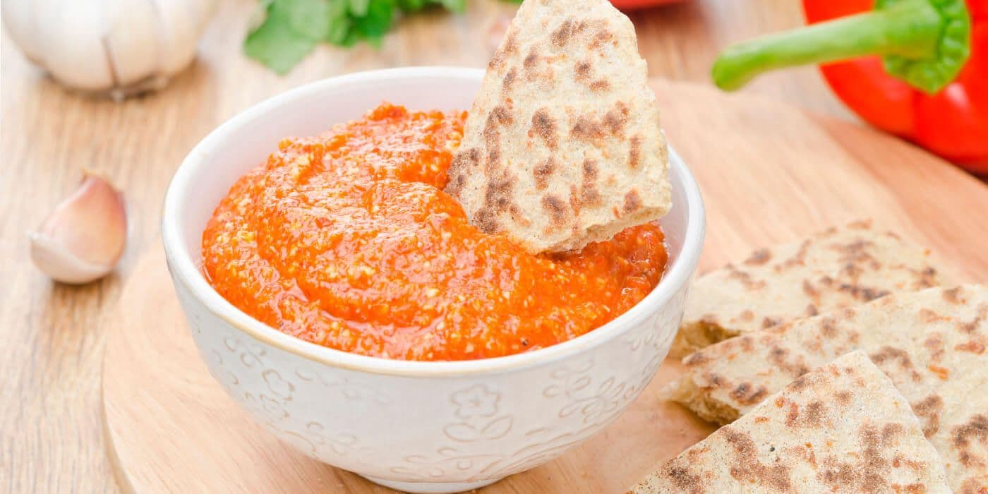 Dip cremoso de pimentón a la parrilla