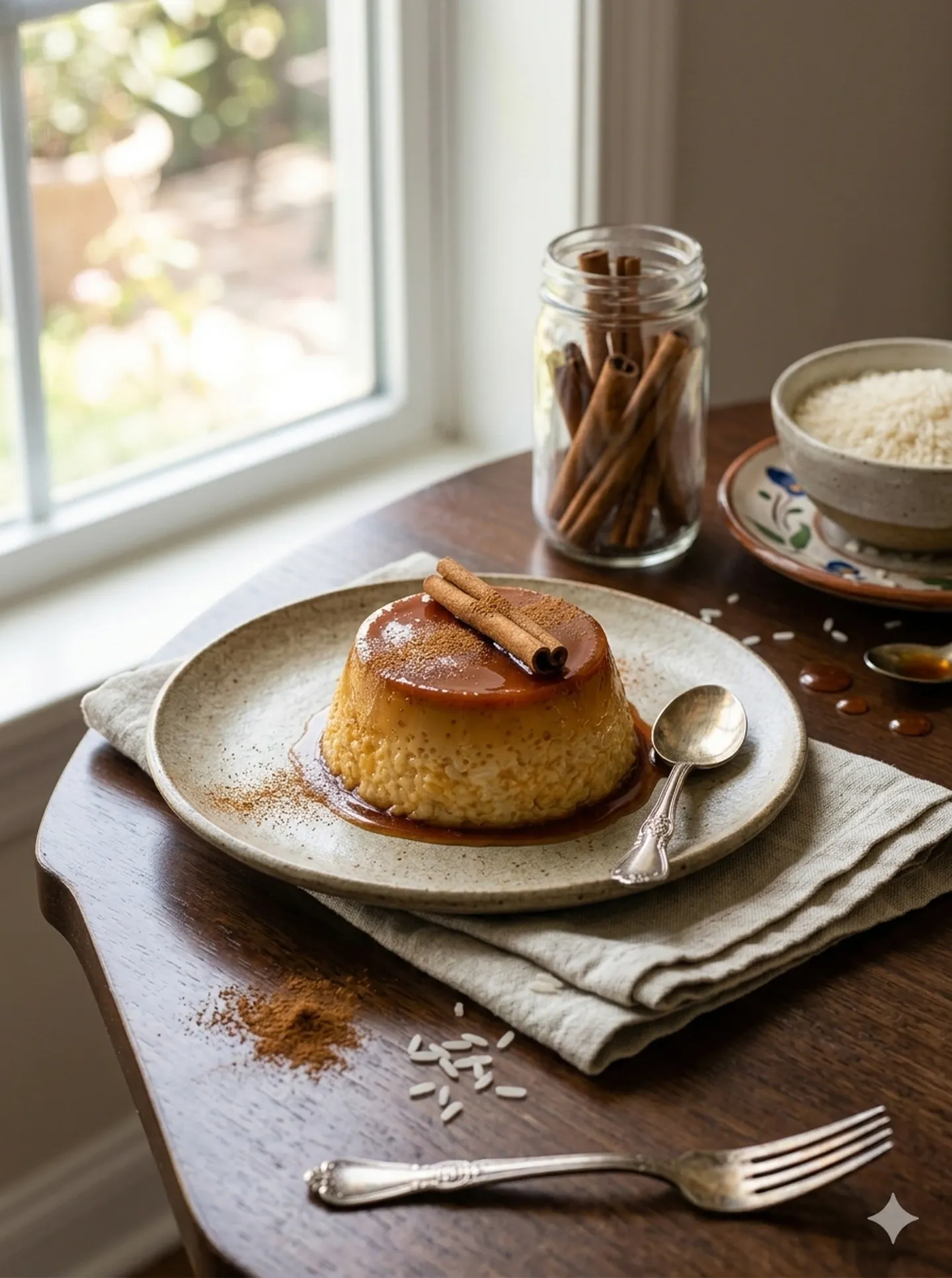 Flan de arroz con leche