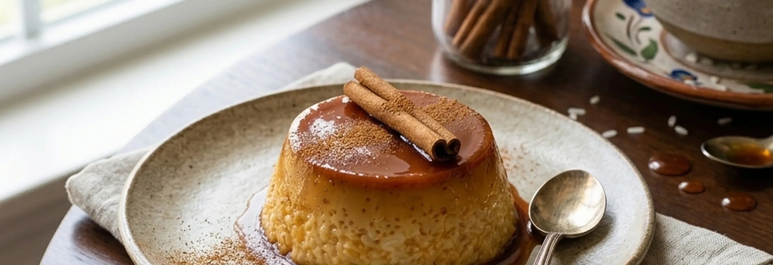 Flan de arroz con leche
