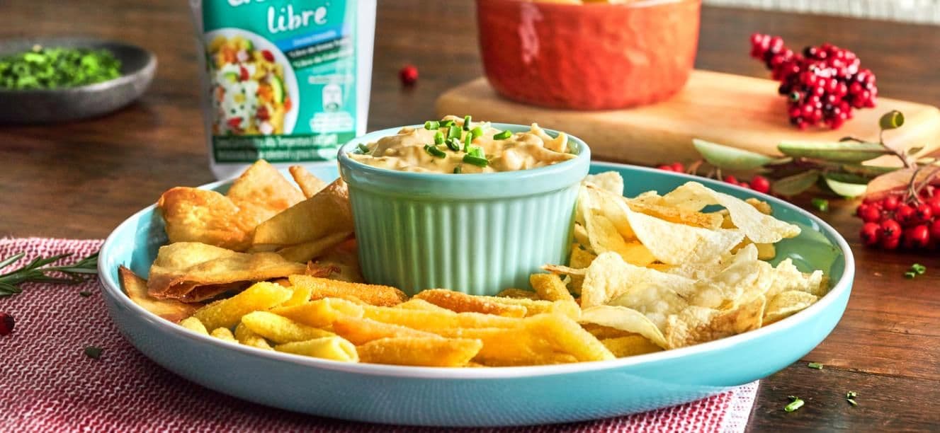 Dip de pollo para compartir con crema Alquería