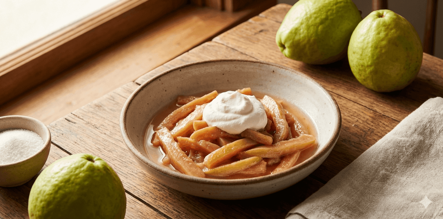 Guayabas con crema