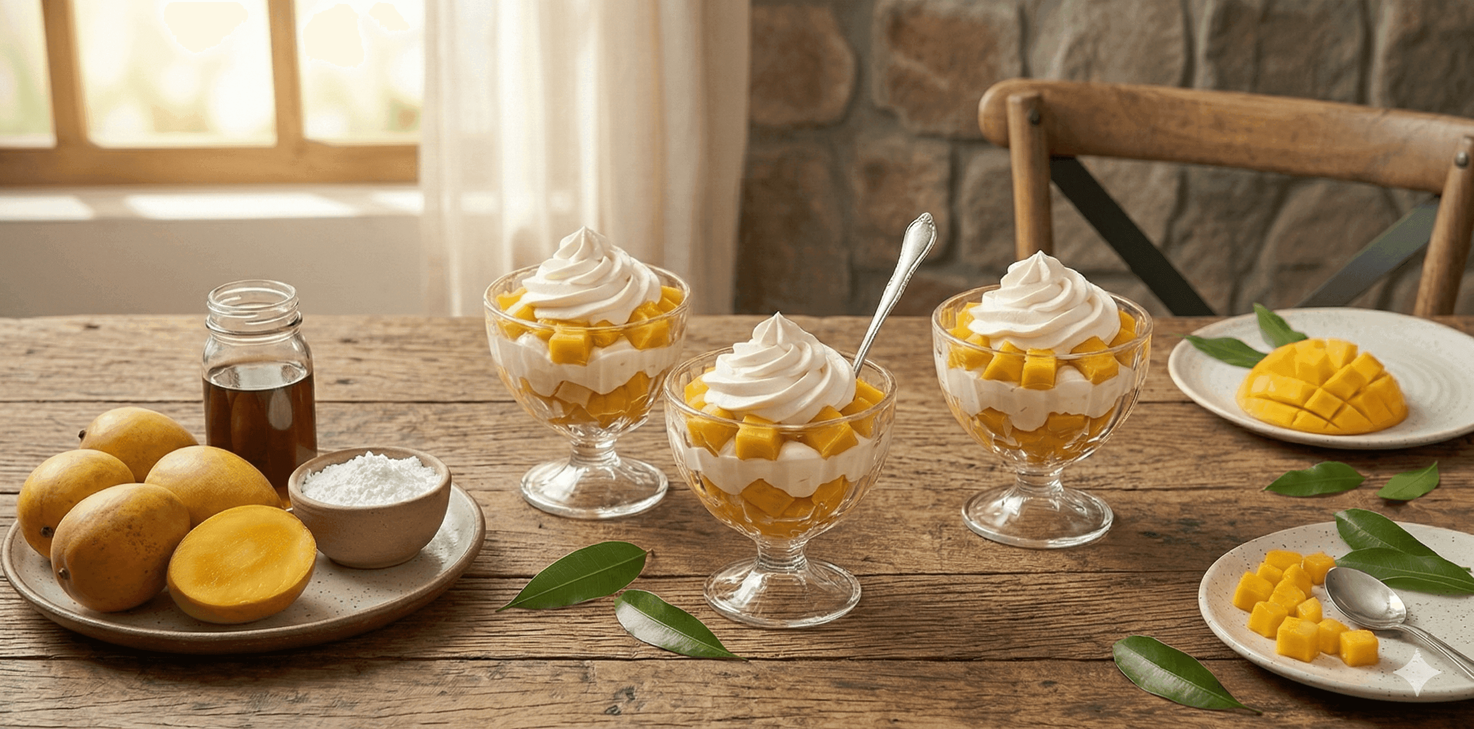 Mangos con crema