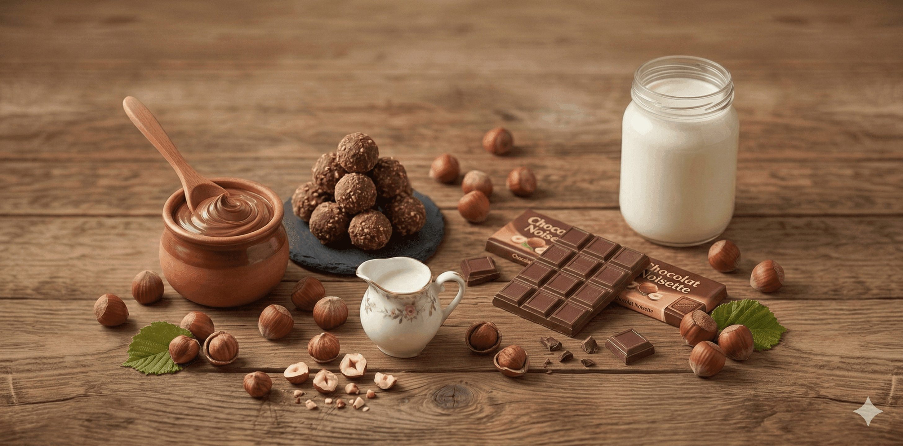Paletas de crema de avellana