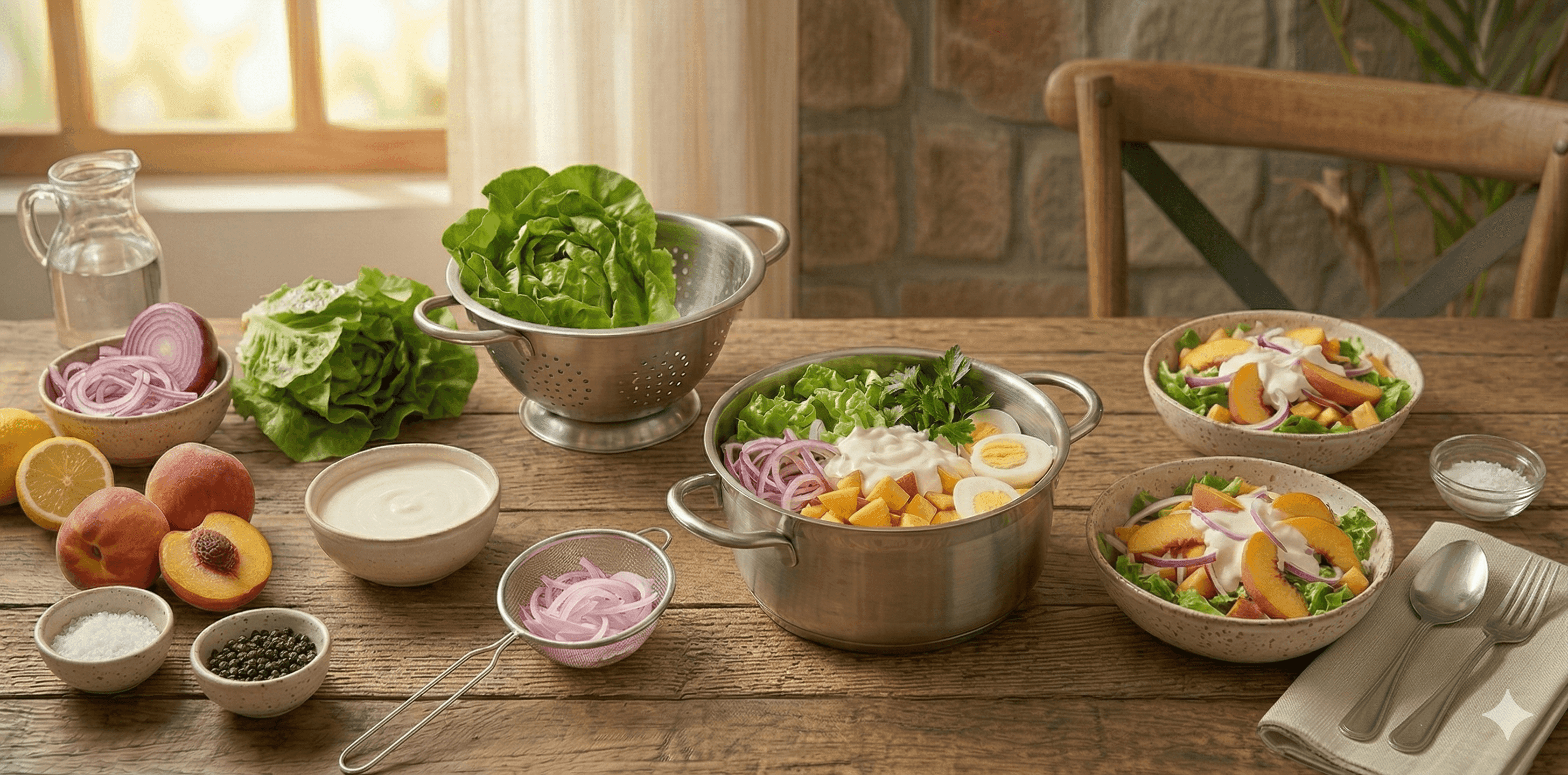 Ensalada con duraznos