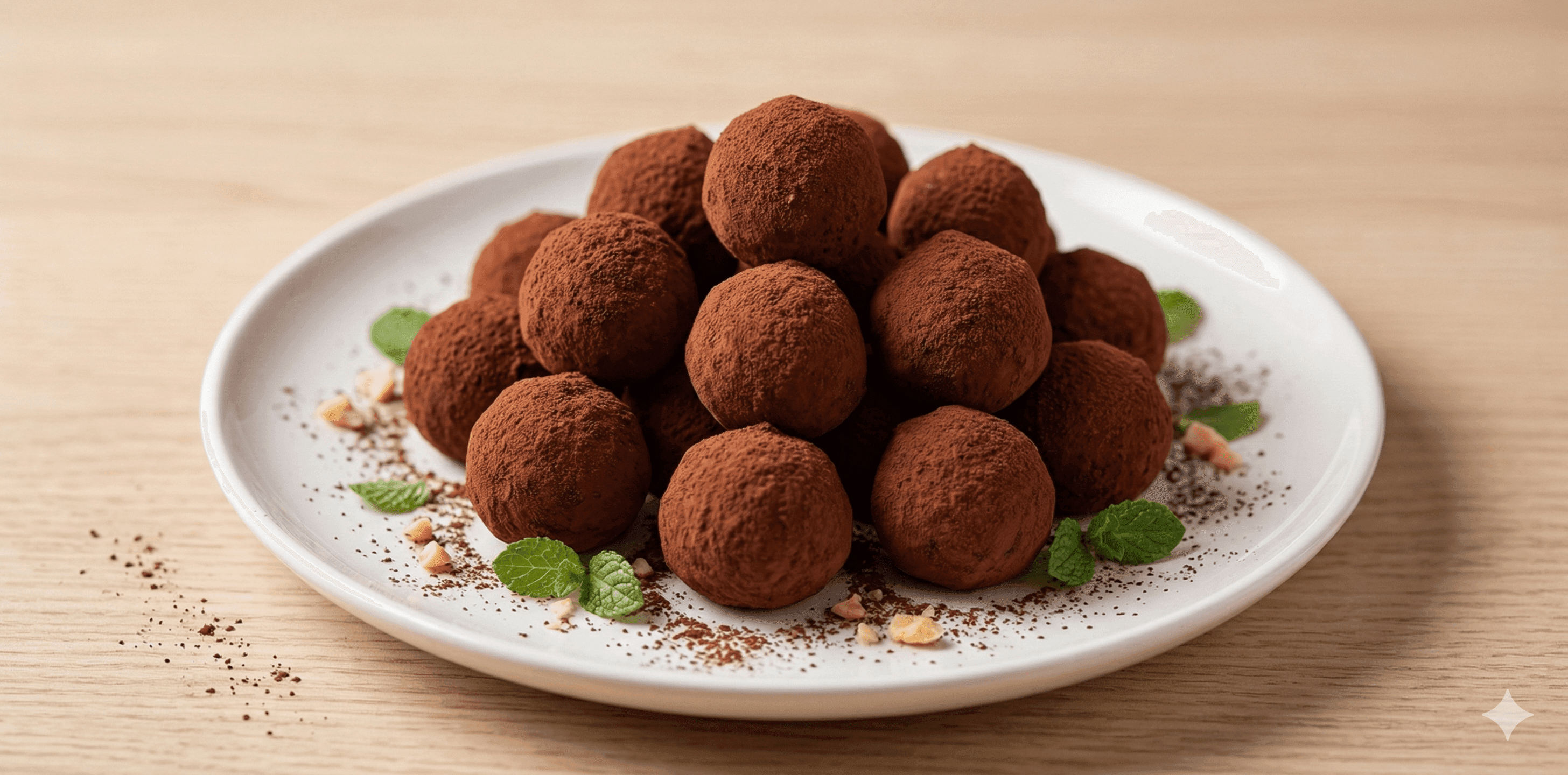 Trufas de chocolate rellenas de fresas y maní