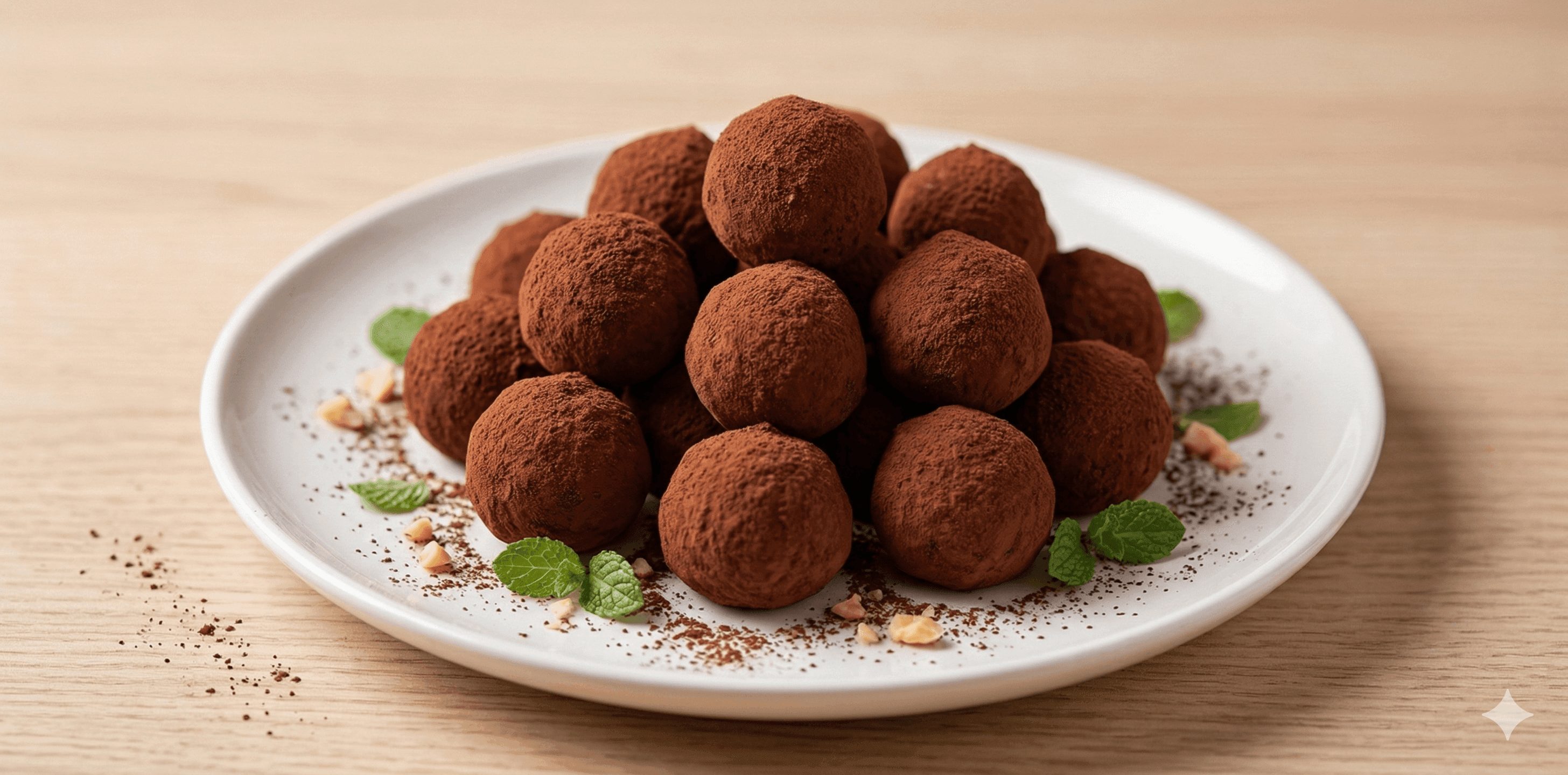 Trufas de chocolate rellenas de fresas y maní