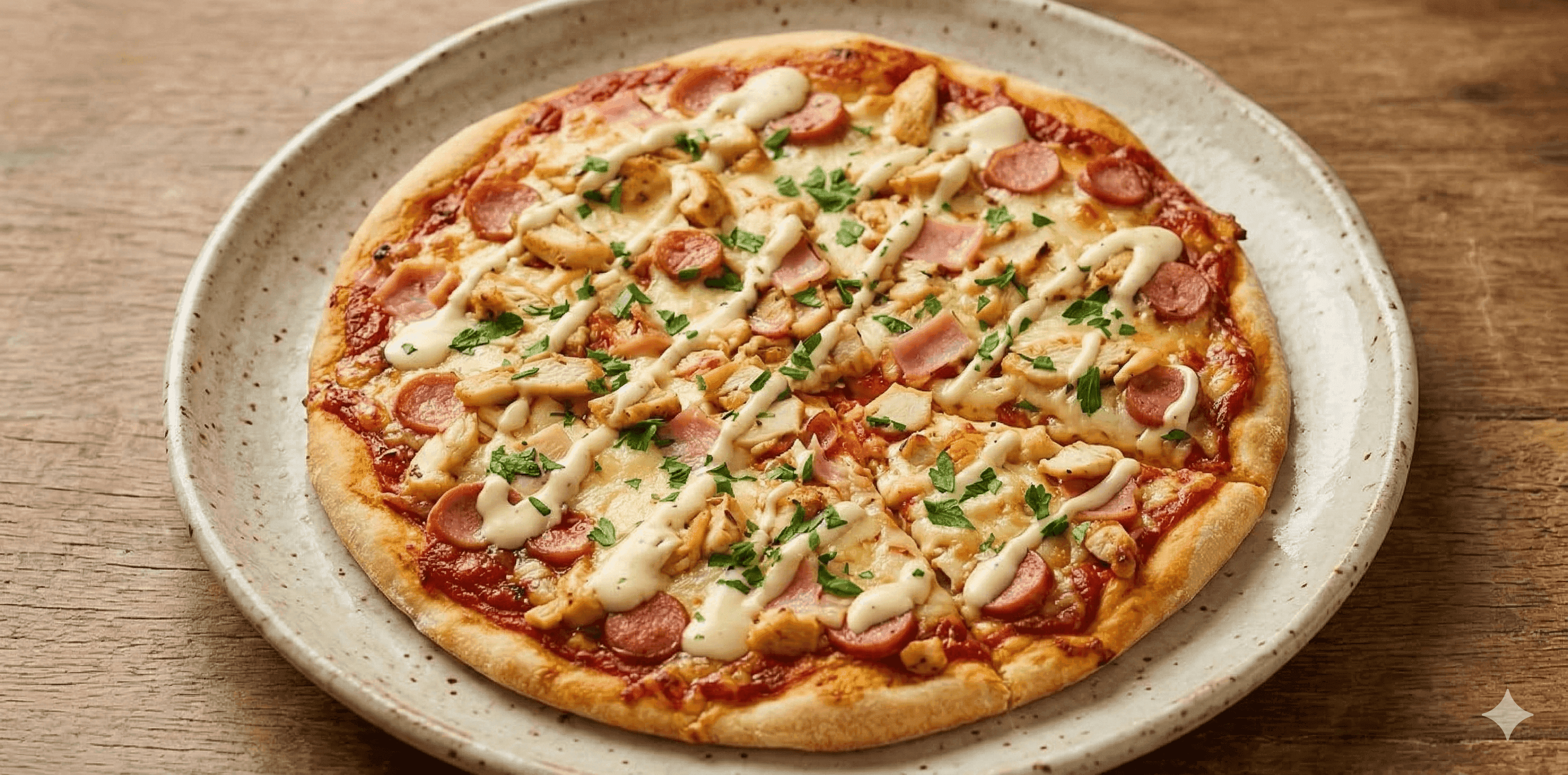 Pizza casera con Crema de Leche Alquería