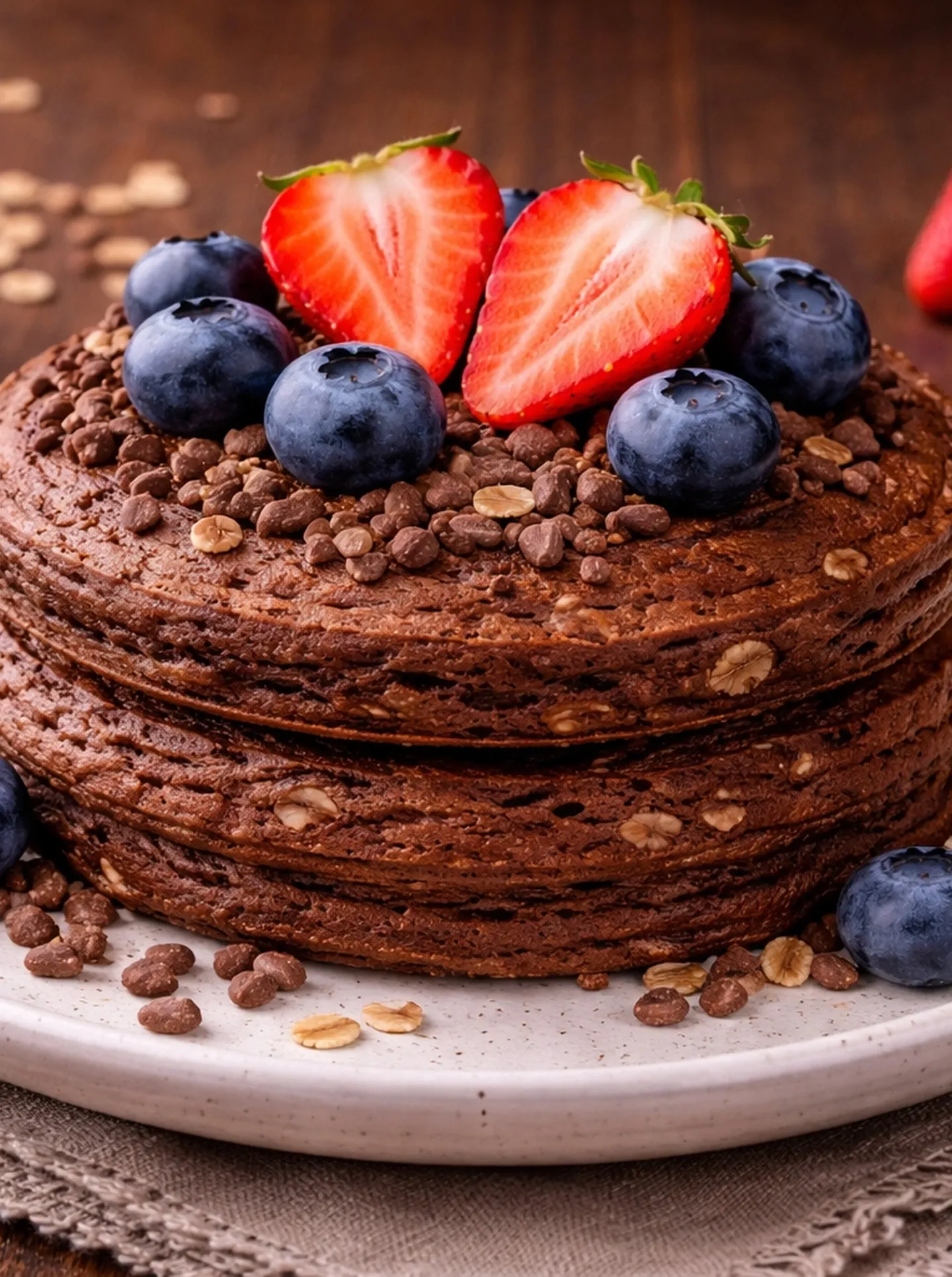 Pancakes de avena y cacao