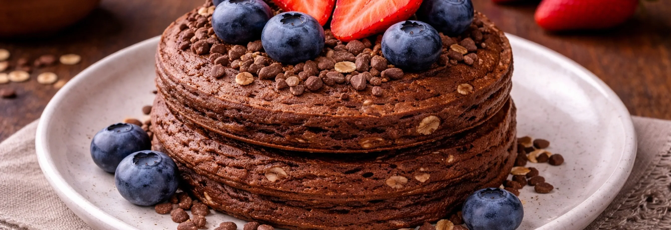 Pancakes de avena y cacao