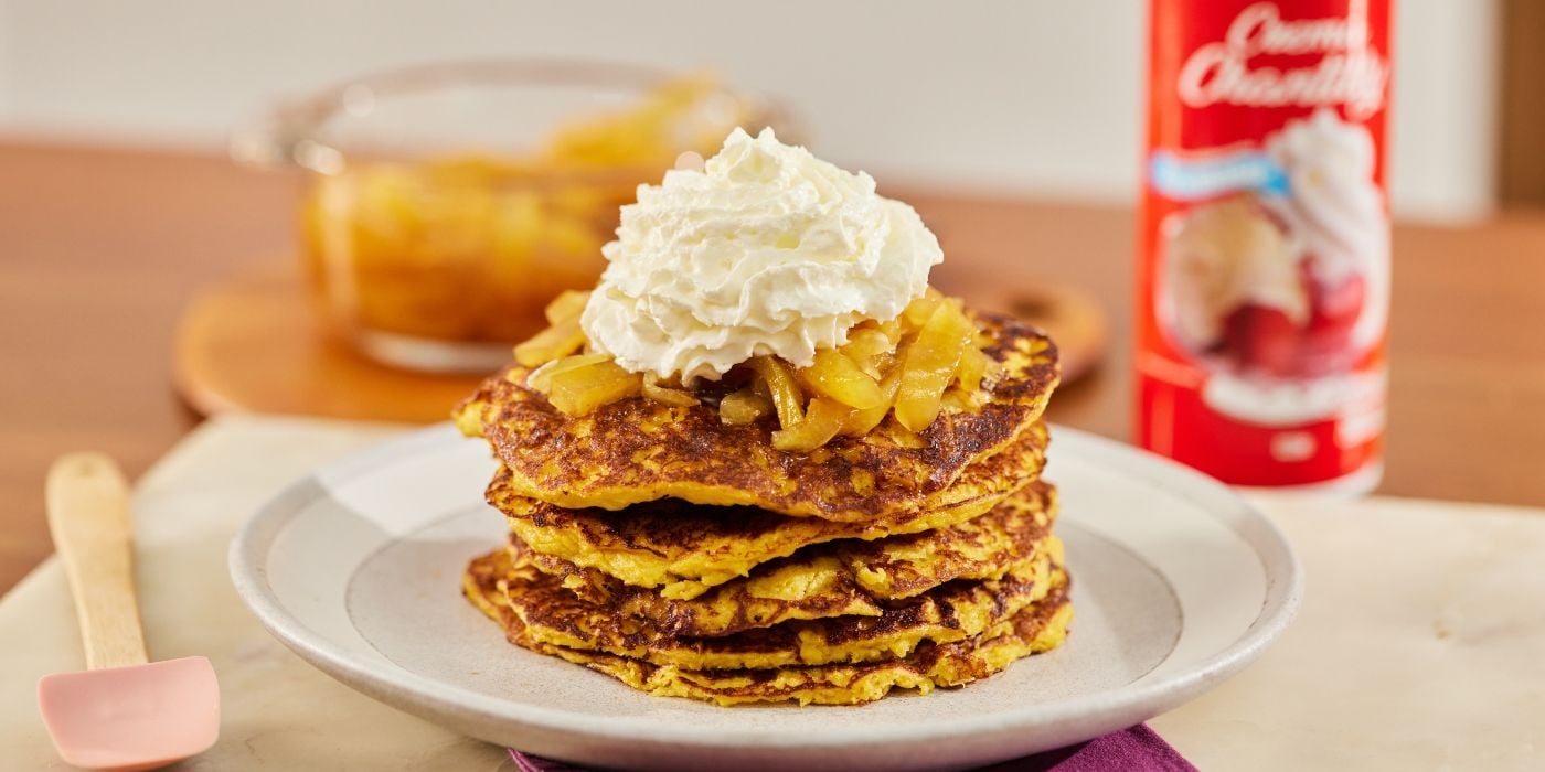 Pancakes de choclo con dulce de papayuela