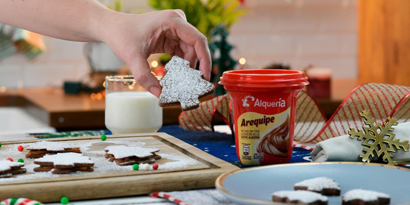 Galleticas de navidad rellenas de Arequipe