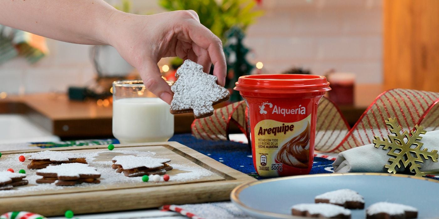 Galleticas de navidad rellenas de Arequipe