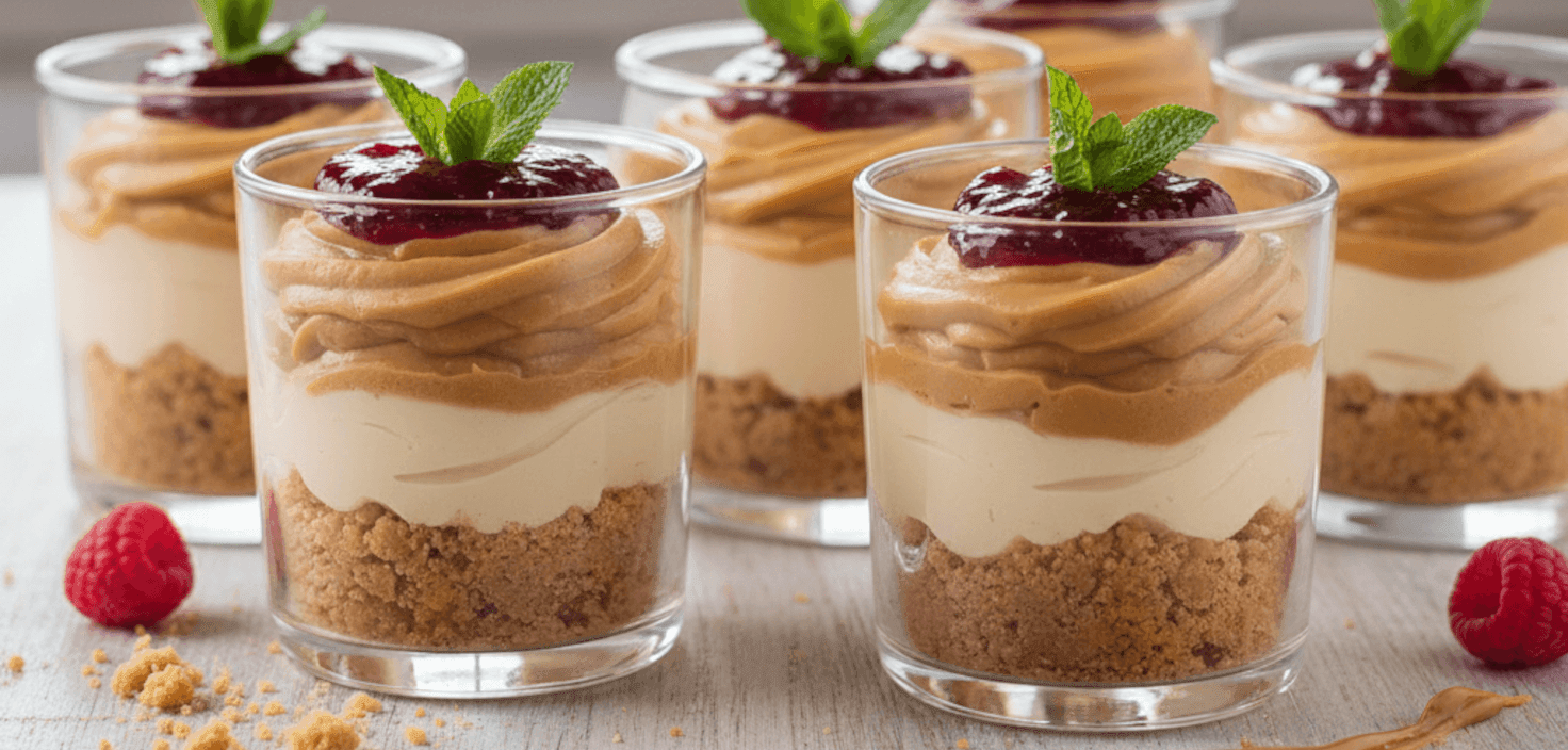 Tartaleta de arequipe y queso crema en vasitos