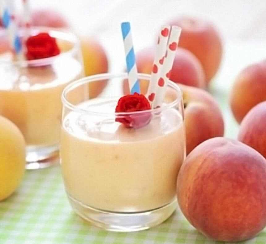 Receta batido de durazno